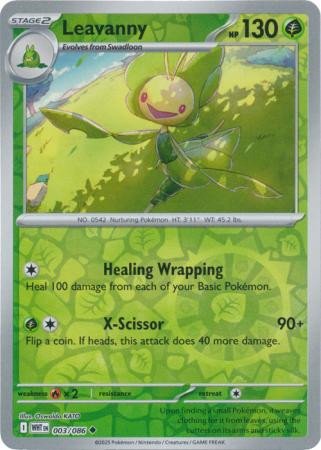 SV White Flare 003/086 Leavanny (Reverse Holo)
