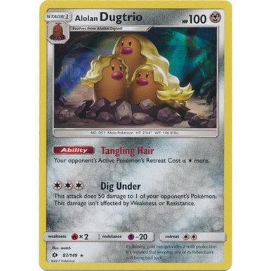 Sun and Moon (Base Set) 87/149 Alolan Dugtrio (Holo)