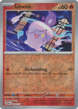 SV Obsidian Flames 036/197 Litwick (Reverse Holo)