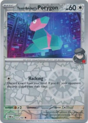 SV Destined Rivals 153/182 Team Rocket’s Porygon (Reverse Holo)