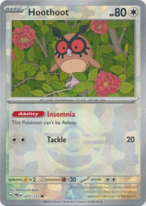 SV Prismatic Evolutions 077/131 Hoothoot (POKE BALL Pattern Holo)