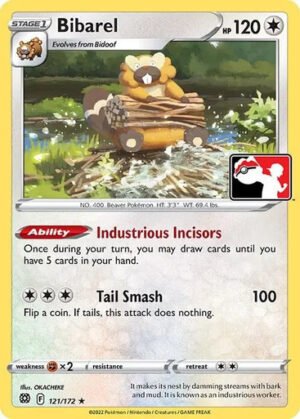 Brilliant Stars 121/172 Bibarel (Prize Pack League Promo Holo)