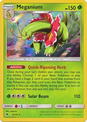 SM Lost Thunder 8/214 Meganium (Cosmo Holo)
