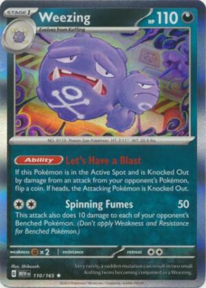 Scarlet & Violet 151 110/165 Weezing (Holo)