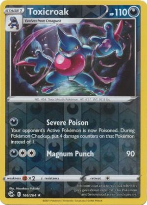 Fusion Strike 166/264 Toxicroak (Reverse Holo)