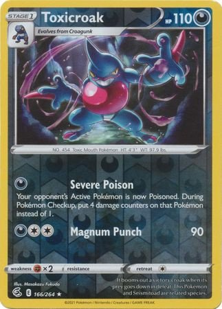 Fusion Strike 166/264 Toxicroak (Reverse Holo)