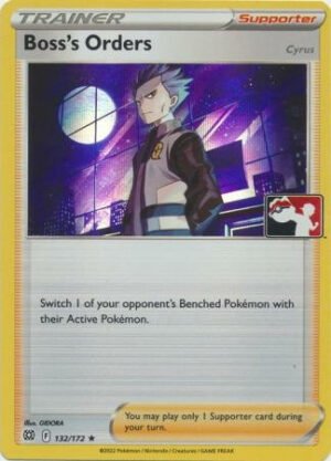 Brilliant Stars 132/172 Boss's Orders [Cyrus] (Prize Pack League Promo Holo)