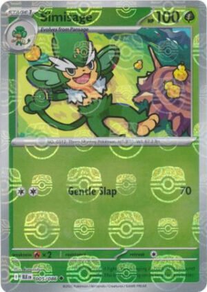 SV Black Bolt 005/086 Simisage (MASTER BALL Reverse Holo)