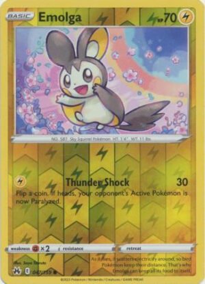 Crown Zenith 047/159 Emolga (Reverse Holo)