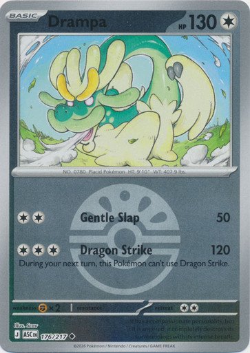 ME Ascended Heroes 176/217 Drampa (Reverse Holo BALL SYMBOL)