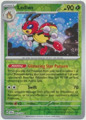 SV Stellar Crown 003/142 Ledian (Reverse Holo)