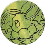 Green & Black Glitter Eevee Oversized Coin