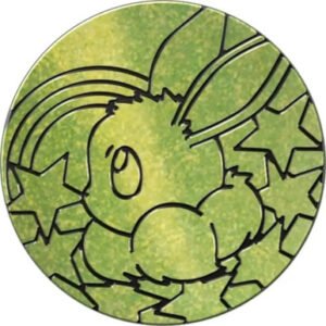 Green & Black Glitter Eevee Oversized Coin