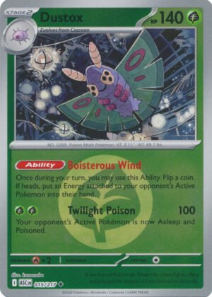 ME Ascended Heroes 015/217 Dustox (Reverse Holo ENERGY SYMBOL)