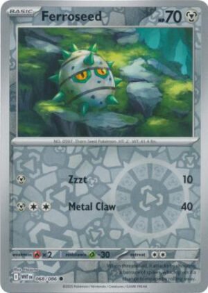 SV White Flare 068/086 Ferroseed (Reverse Holo)