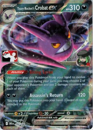 SV Destined Rivals 122/182 Team Rocket’s Crobat ex (Prize Pack League Promo)