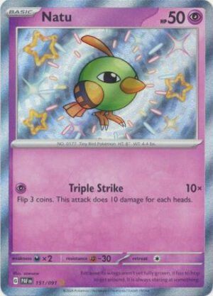 SV Paldean Fates 151/091 Natu (Holo Shiny)