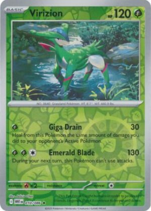 SV White Flare 010/086 Virizion (Reverse Holo)