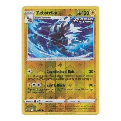 Chilling Reign 051/198 Zebstrika (Reverse Holo)