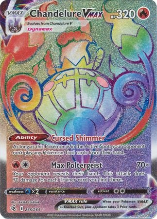 Fusion Strike 265/264 Chandelure VMAX (Rainbow Rare)