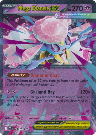 ME Phantasmal Flames 041/094 Mega Diancie ex (Half Art)