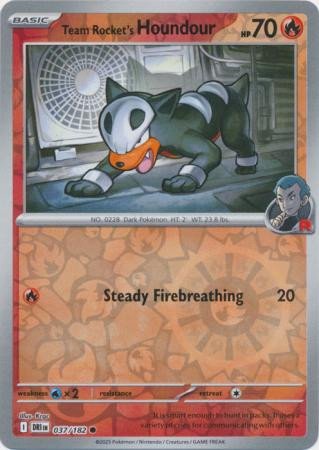 SV Destined Rivals 037/182 Team Rocket's Houndour (Reverse Holo)