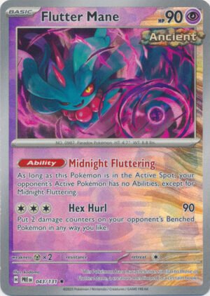 SV Prismatic Evolutions 043/131 Flutter Mane (POKE BALL Pattern Holo)