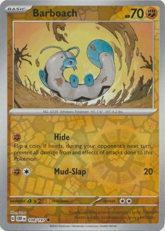SV Obsidian Flames 108/197 Barboach (Reverse Holo)