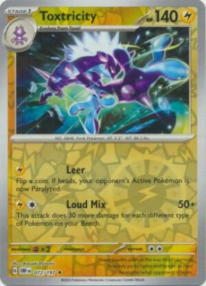 SV Obsidian Flames 072/197 Toxtricity (Reverse Holo)
