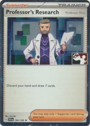 Scarlet & Violet (Base Set) 190/198 Professor's Research [Turo] (Prize Pack League Promo Cosmo Holo)
