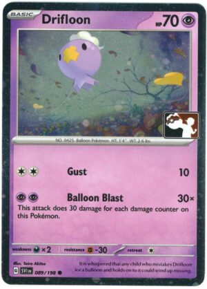 Scarlet & Violet (Base Set) 089/198 Drifloon (Prize Pack League Promo Cosmo Holo)