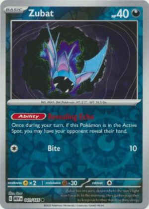 Scarlet & Violet 151 041/165 Zubat (Reverse Holo)