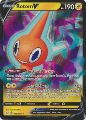 SWSH Lost Origin 058/196 Rotom V (Half Art)