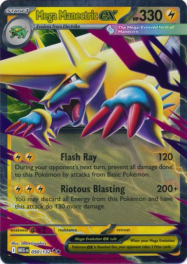 Mega Evolution 050/132 Mega Manectric ex (Half Art)