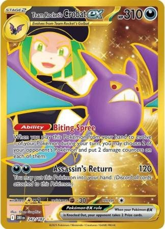SV Destined Rivals 242/182 Team Rocket's Crobat ex (Secret Rare)