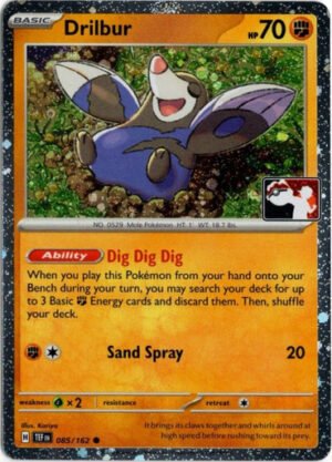 SV Temporal Forces 085/162 Drilbur (Prize Pack League Promo Cosmo Holo)