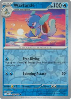 Scarlet & Violet 151 008/165 Wartortle (Reverse Holo)