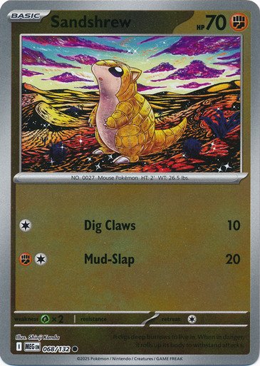 Mega Evolution 068/132 Sandshrew (Reverse Holo)