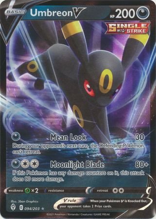 Evolving Skies 094/203 Umbreon V (Half Art)