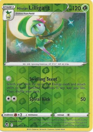 SWSH Silver Tempest 010/195 Hisuian Lilligant (Reverse Holo)
