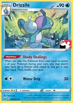 Sword & Shield (Base) 056/202 Drizzile (Prize Pack League Promo Non-Holo)