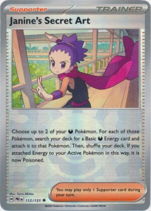 SV Prismatic Evolutions 112/131 Janine's Secret Art (POKE BALL Pattern Holo)
