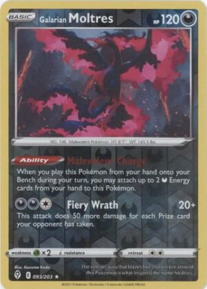 Evolving Skies 093/203 Galarian Moltres (Reverse Holo)