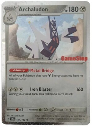 SV Stellar Crown 107/142 Archaludon (Cosmo Holo GameStop Stamp)
