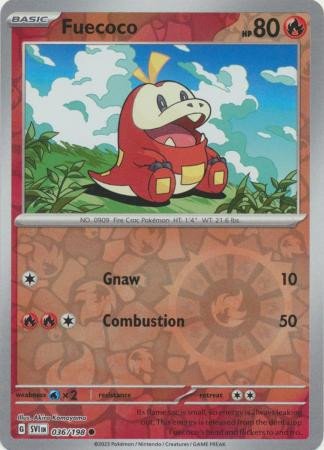 Scarlet & Violet (Base Set) 036/198 Fuecoco (Reverse Holo)