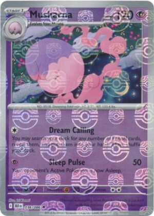 SV Black Bolt 036/086 Musharna (MASTER BALL Reverse Holo)