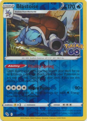 Pokemon GO 017/078 Blastoise (Reverse Holo)