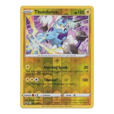 Chilling Reign 052/198 Thundurus (Reverse Holo)
