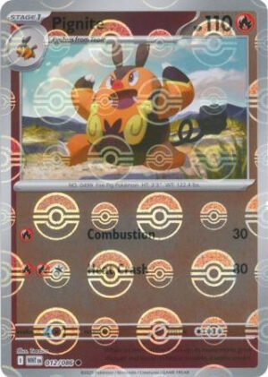 SV White Flare 012/086 Pignite (POKE BALL Reverse Holo)