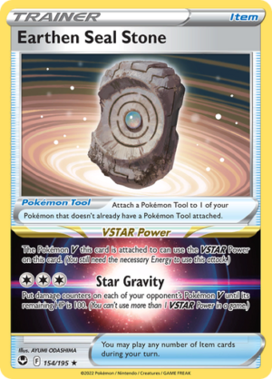 SWSH Silver Tempest 154/195 Earthen Seal Stone (Holo)